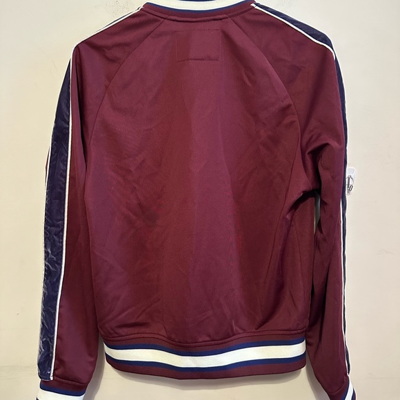 Just Don All City Varsity Jacket Unisex Small Burgundy Bomber - Picture 2 of 7